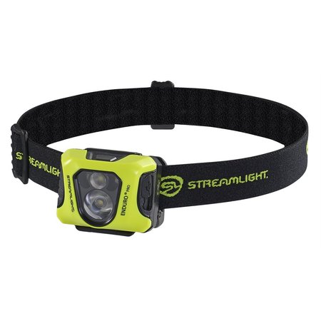 STREAMLIGHT Enduro Pro USB  USB cord, elastic head strap, rubber hard hat strap, 3M Dual Lock  Box  Yellow STL61436